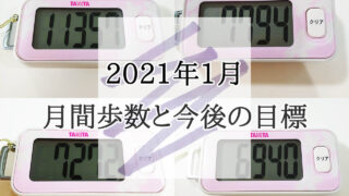 2021年 1月 月間歩数 目標 ウォーキング