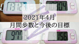 2021年 4月 月間歩数 目標 ウォーキング